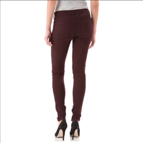 Vince | Zip Leg Skinny Jeans Dark Raisin Jeggings - Picture 3 of 11